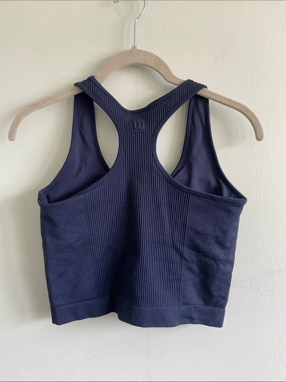 Wilson Navy Ribbed Racerback Crop Sports Bra and Pleated Skirt Set - Picture 5 of 11